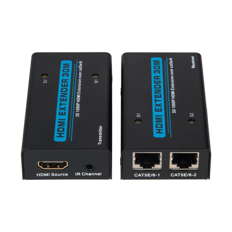 V1.3 HDMI удължител 30 м над двоен кабел cat5e \/ 6 Поддръжка Full HD 1080P