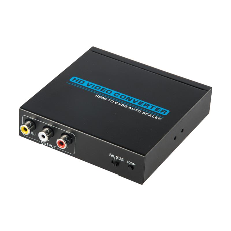 Висококачествен HDMI към AV \/ CVBS конвертор Автомобилен скалер 1080P