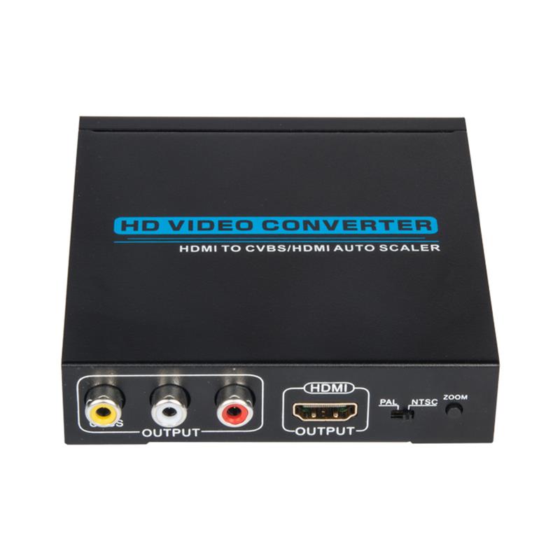 HDMI TO CVBS \/ AV + HDMI CONVERTER Автоматичен скалер 1080P