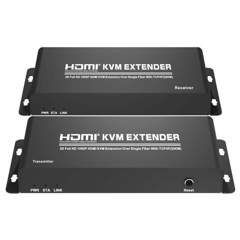 HDMI KVM удължител над единично влакно с TCP \/ IP (20KM) Поддръжка Full HD 1080P