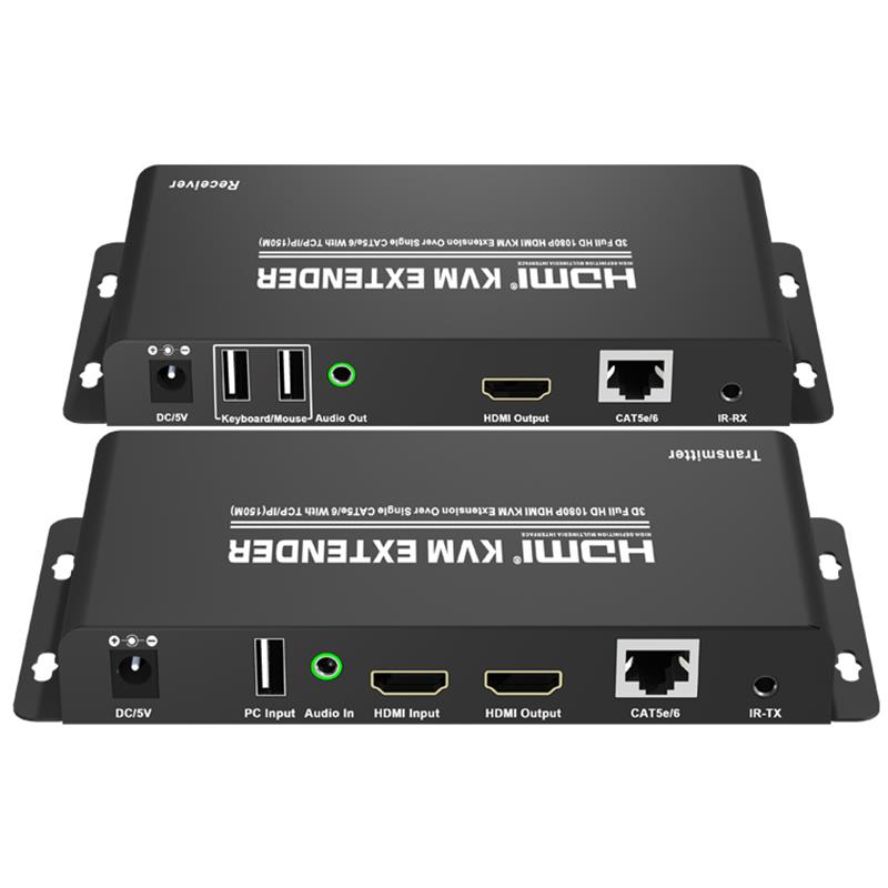 HDMI KVM Extender 150m над Single CAT5e \/ 6 с TCP \/ IP поддръжка Full HD 1080P