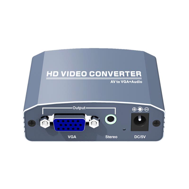 A \/ V към VGA + Стерео конвертор Upler Scaler 720P \/ 1080P